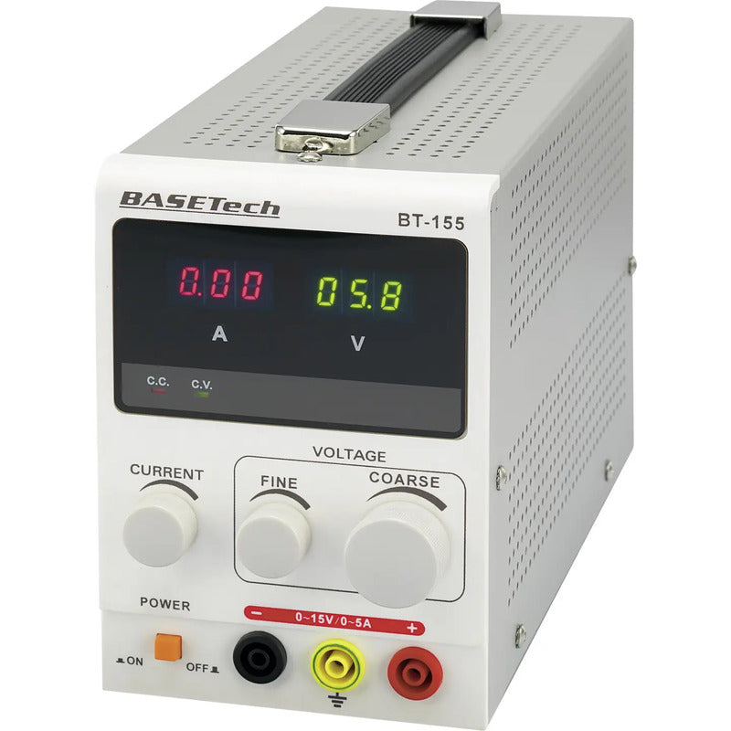 Basetech Labornetzgerät Labornetzteil Netzteil BT-155 - 0 - 15 V/DC 75 W - 4016139005355