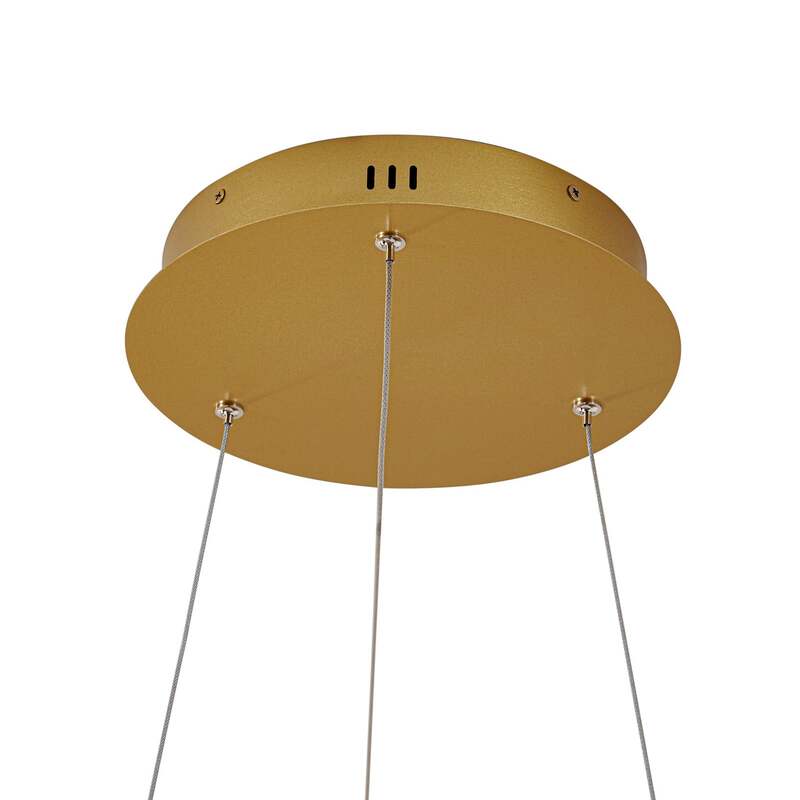 Lucande Hängeleuchte Pendelleuchte Yonam LED dimmbar gold CCT 1-flg Ø60cm 6800lm - 4255830904066