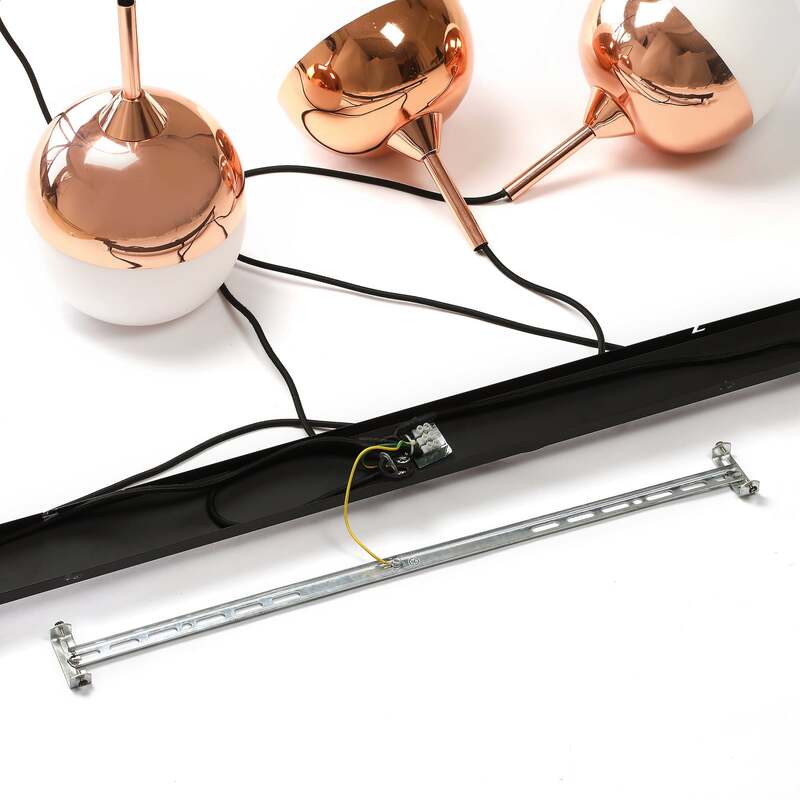 Lindby Pendellampe Rangina LED Hängelampe 3-flammig dimmbar kupfer 100cm - 4251096565423