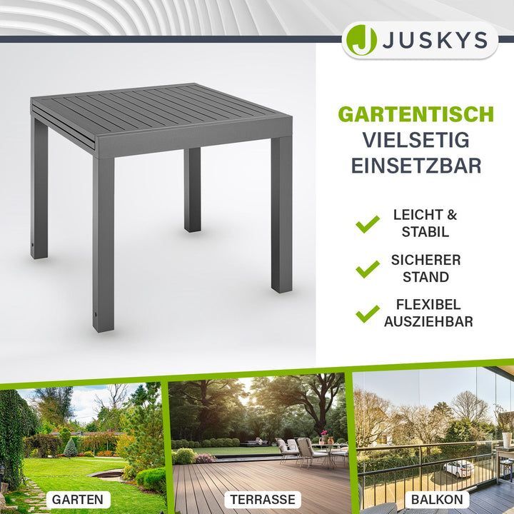 Gartentisch Laki Terrassentisch ausziehbar wetterfest Aluminium für Balkon - 4262437181660