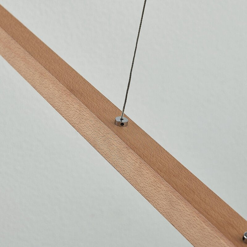 Lucande LED Hängeleuchte Pendelleuchte Tamlin Holz Buche natur Esszimmer Wohnzim - 4251096562507
