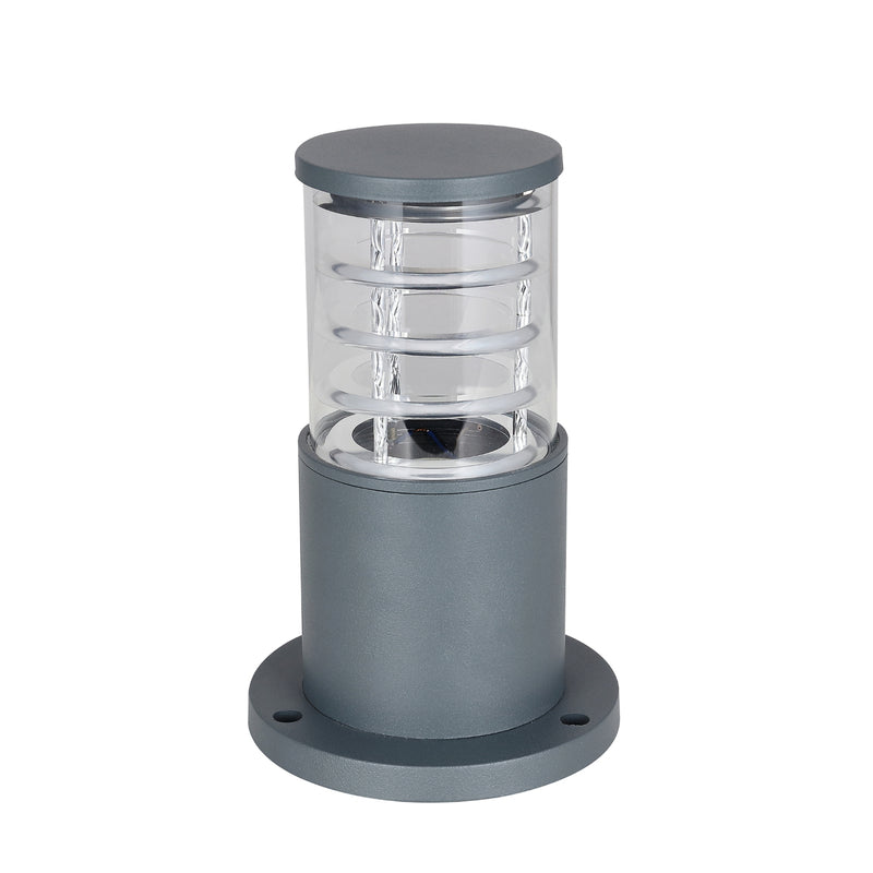 Maytoni Sockelleuchte Bronx grau Designer-Leuchte dimmbar Aluminium IP54 25cm - 4251110030739