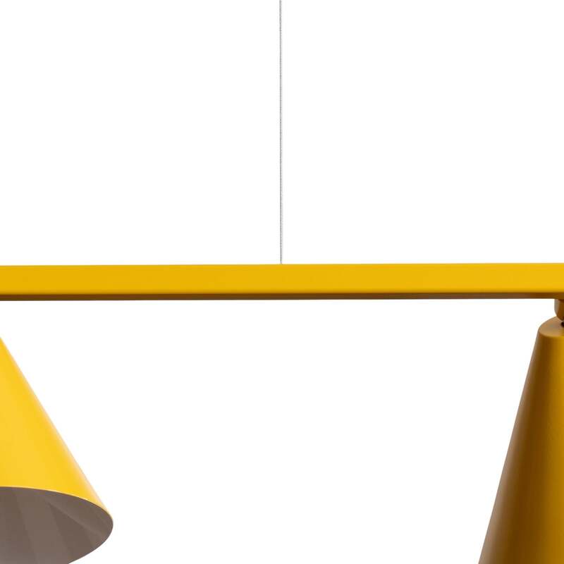 ALDEX Hängeleuchte Form 4 gelb 4-flammig dimmbar Metall E27 120 cm - 5904798657345