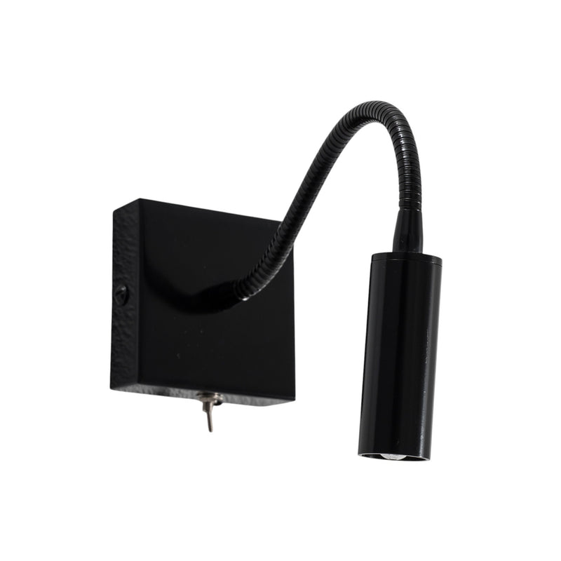 Argon Wandlampe Leselampe Ojos schwarz verstellbar Stahl 33 cm G9 LED Schalter - 5902553237696