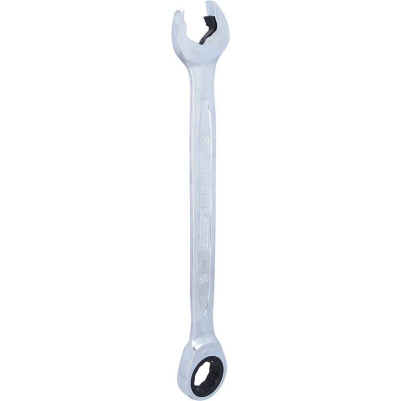 KS Tools Maul-Ringratschenschlüssel 30mm Chrom-Vanadium Stahl 72 Zähne 396mm - 4042146477663