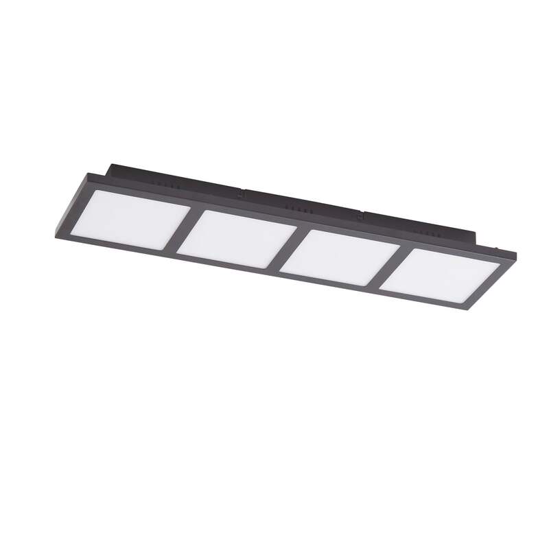 Lindby Deckenleuchte Raymie LED Lampe dimmbar RGBW schwarz 56,5cm Leuchte - 4251911762440