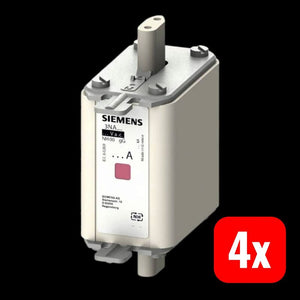 4x B-Ware Siemens Sicherungseinsatz NH 00 125A 500V AC/DC 3 St. Kombikennmelder gG