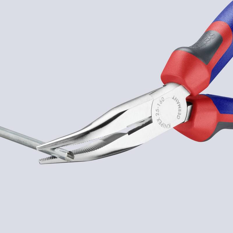 Knipex Flachrundzange Elektrotechnik 25 25 160 Chrom-Vanadium Stahl 40° Zange - 4003773016007