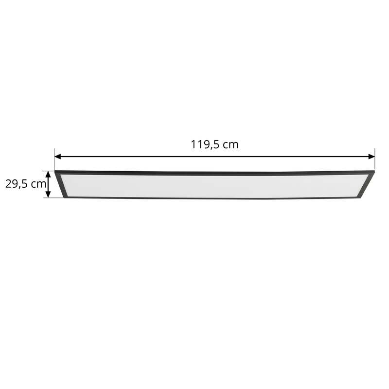 Lindby LED-Panel Lamin schwarz 120 cm CCT Remote Deckenpanel Deckenlicht Spot - 4251911765908