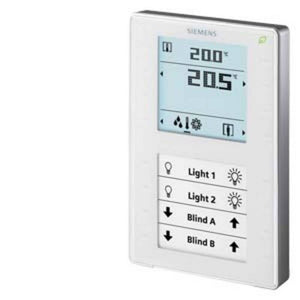 B-Ware SIEMENS Raumregler Bedieneinheit Schaltgerät KNX Display weiß Geräteeinbaukanal