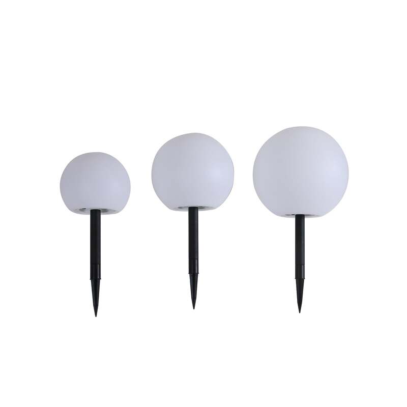 Lindby Solarlampen Außenleuchten Gartenkugeln LED Lampen Set weiß Kunststoff504 - 4251096525168