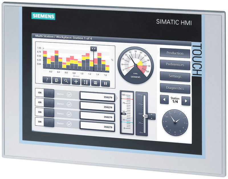 Siemens SPS-Display TP900 Comfort HMI 9 Zoll 16 Millionen Farben IP65 12 MByte - 4025515079019