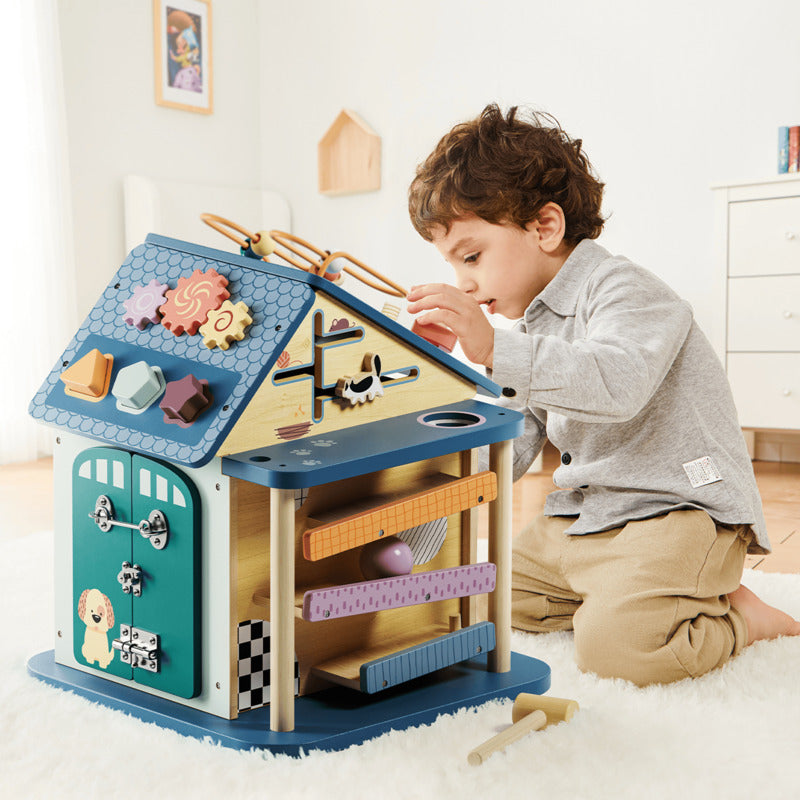 TOPBRIGHT Activity Haus 12-in-1 aus Holz für Kinder ab 18 Monaten - 4260771795031