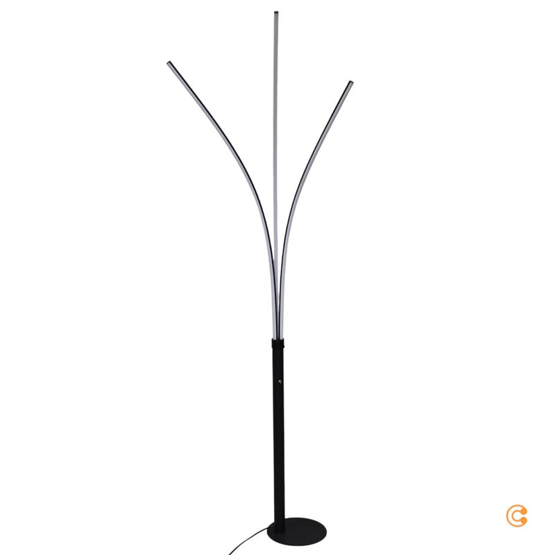 JUST LIGHT LED Stehleuchte Maja dreiflammig Leuchte Stehlampe Leselampe schwarz - 4043689976071
