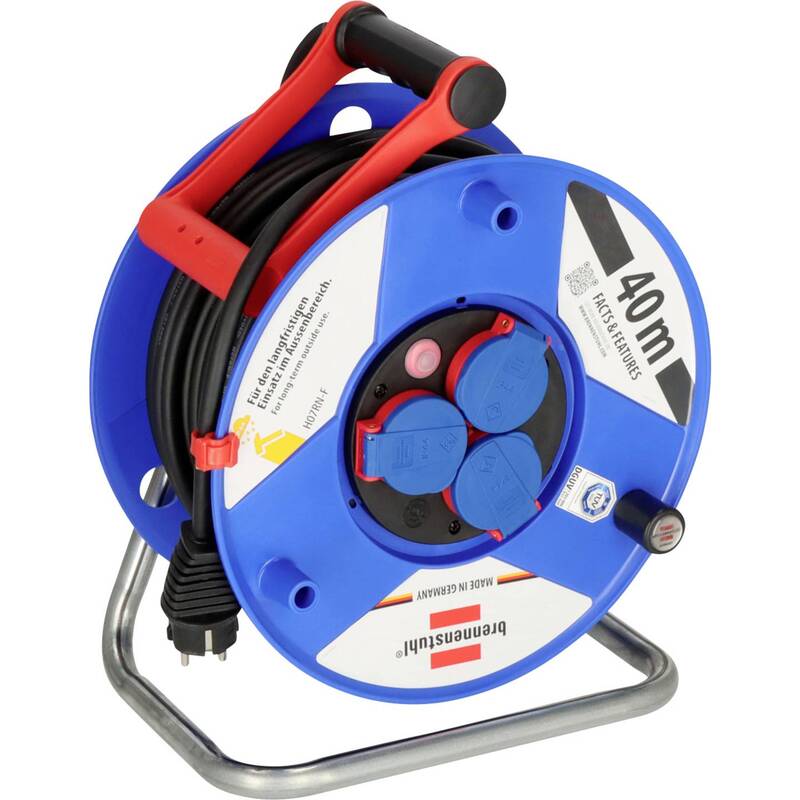 Brennenstuhl Kabeltrommel 40m Schutzkontakt-Stecker 3-fach IP44 Außenbereich - 4007123021581