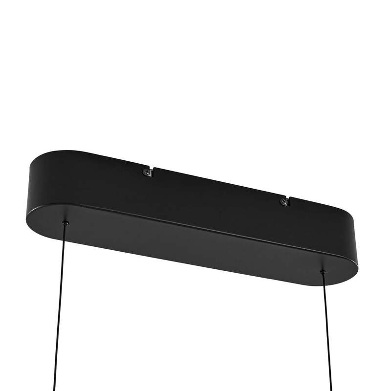 Lucande Pendelleuchte Hängelampe LED Holz schwarz matt Eisen CCT Länge 113 cm - 4255830902314
