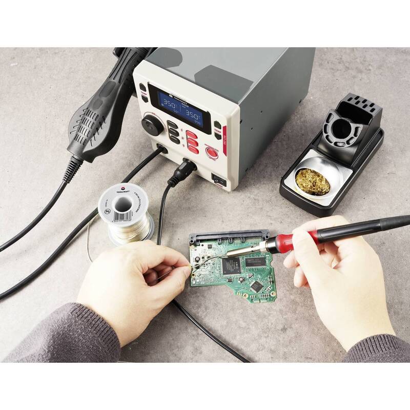 Toolcraft Lötstation Set Lötgerät Lötstation digital RST-280 Lötspitze enthalten - 4064161227696