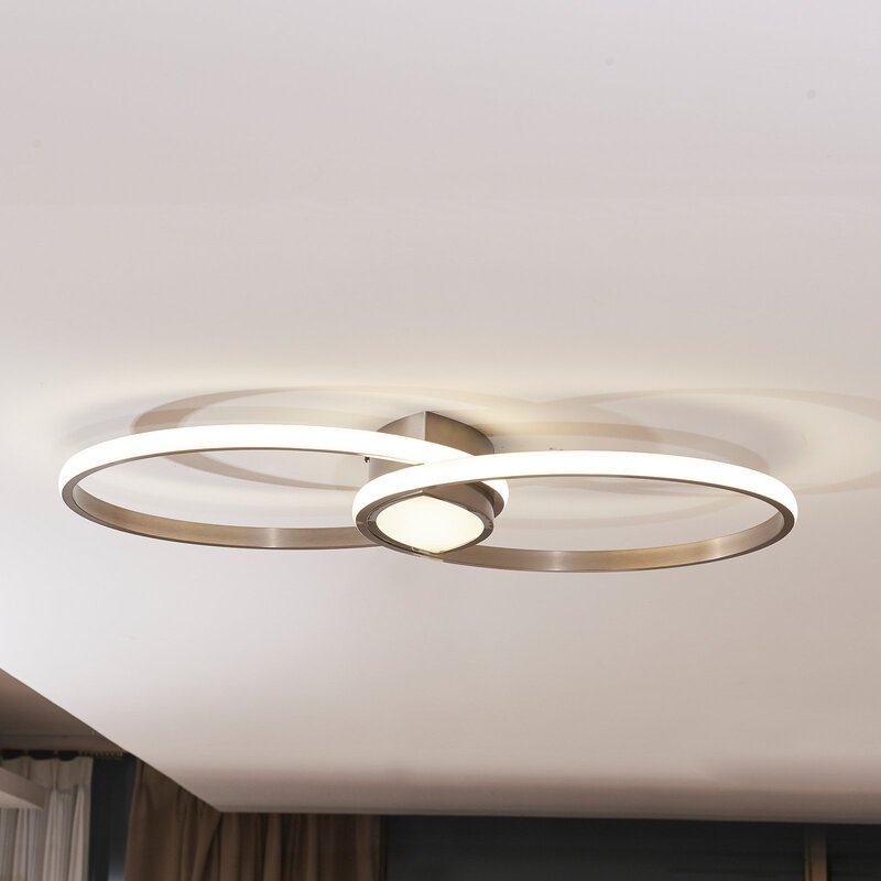 Lindby Valerna LED-Deckenlampe Hängeleuchte Lampe Leuchte 31W stepdim nickel - 4251911758559