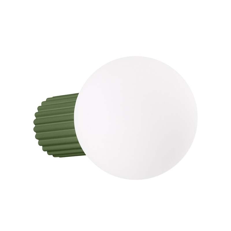 Wandleuchte Wandlampe ORBI Olivgrün Glas Aluminium Badezimmer Leuchte IP44 - 5907073081194