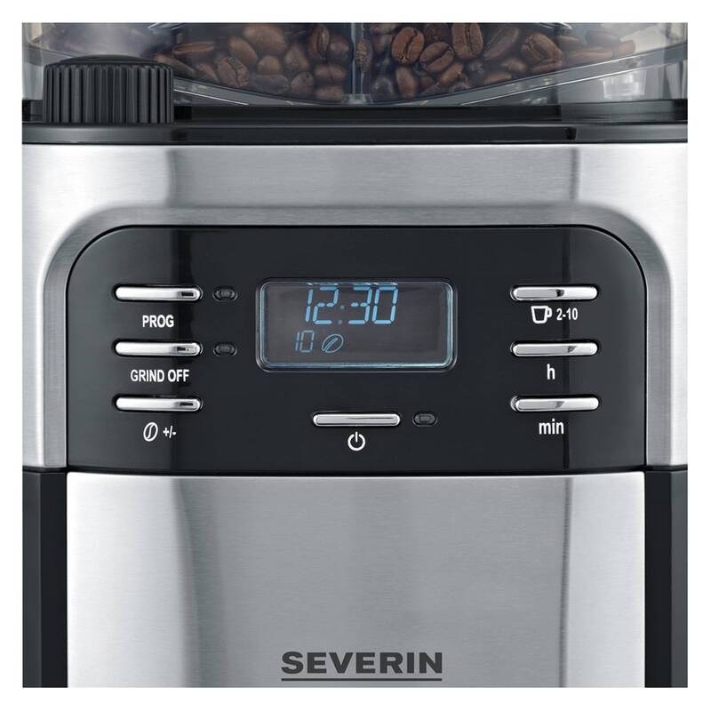 Severin KA 4810 Kaffeeautomat mit Mahlwerk Edelstahl 10 Tassen 1000 W - 4008146022098