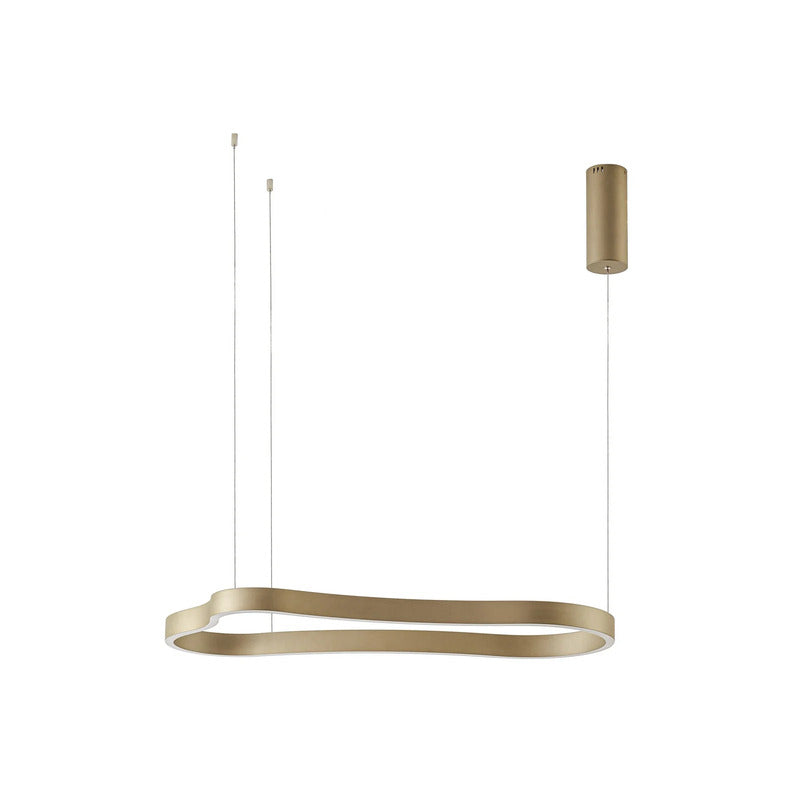 Lucande Hängeleuchte Vikali LED Pendelleuchte dimmbar gold 90x45cm CCT 2460lm - 4255830918155