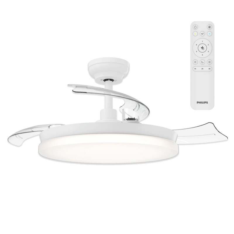 Philips Deckenventilator Solr LED Lampe dimmbar CCT leise weiß 106cm 4500Lumen - 10057401