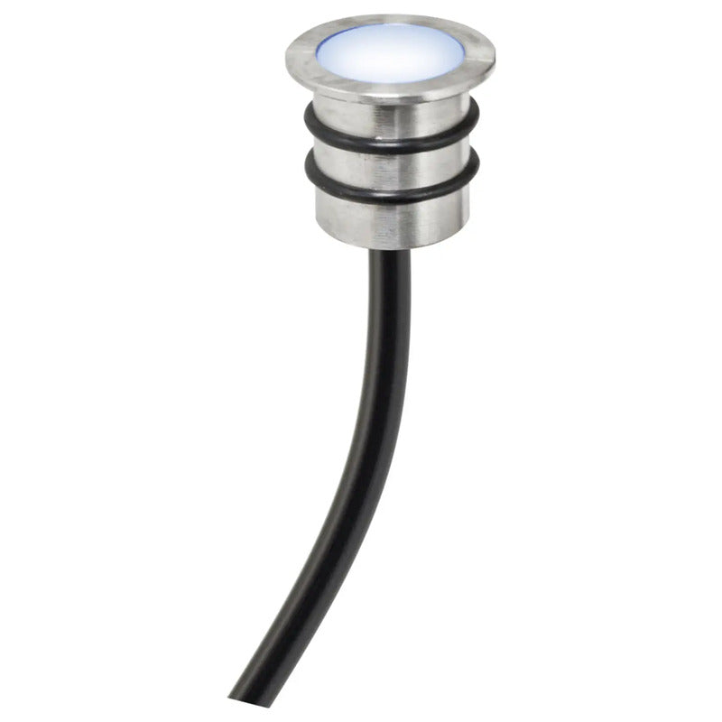 EVN Bodeneinbauleuchte LED dimmbar Edelstahl IP68 0.2W Lichtquelle blau 18mm - 4037293121033