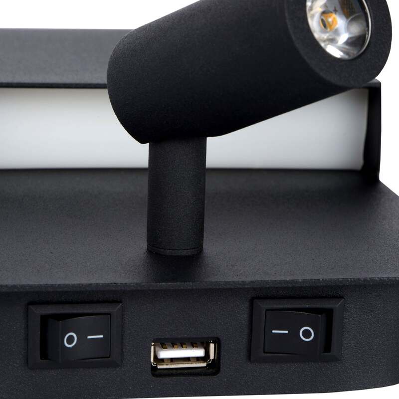 Lucide LED-Wandleuchte Boxer Wandleuchte schwarz Wandlicht Bilderleuchte Spot - 5411212791535