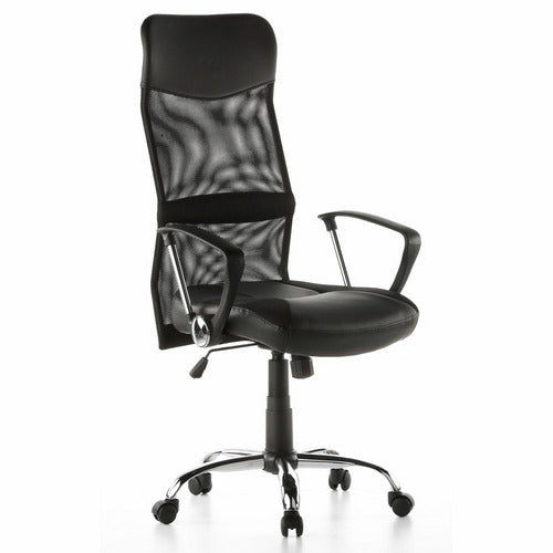 hjh OFFICE Bürostuhl Chefsessel Netz Kunstleder schwarz Drehstuhl ARTON 20 - 4260182533345