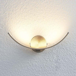 B-Ware Lindby Wandleuchte Wandlampe LED Leuchte Iven nickel warmweiß Beleuchtung 34 cm