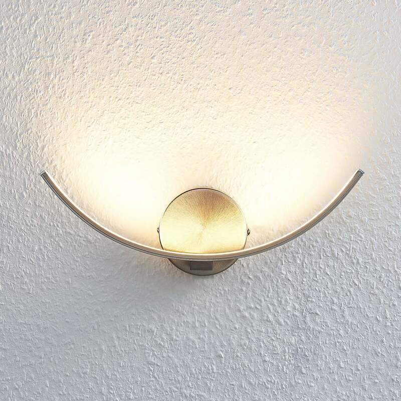 Lindby Wandleuchte Wandlampe LED Leuchte Iven nickel warmweiß Beleuchtung 34 cm - 4251096515190