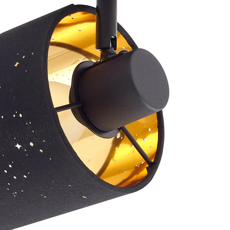 Lindby Deckenleuchte Vasilia 4-flammig LED Lampe dimmbar schwarz gold 70x12cm - 4251911791365