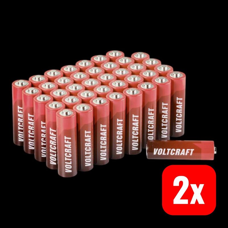 VOLTCRAFT Mignon AA-Batterie Alkali-Mangan 3000 mAh 1.5 V 40 Stück Energiedichte - 4064161183534