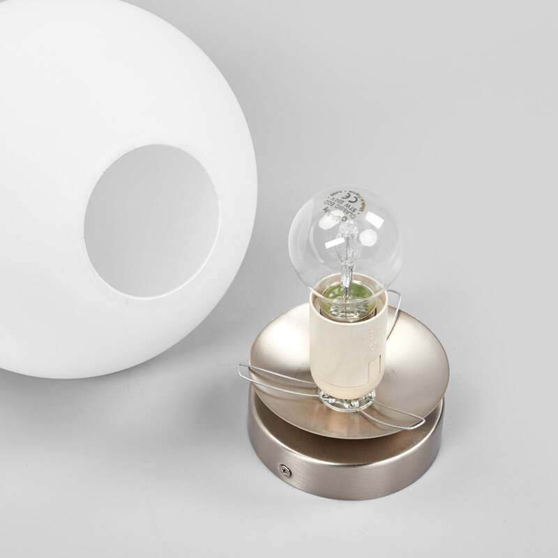 Lindby Deckenleuchte Lennie LED Lampe dimmbar IP44 Ø20cm weiß nickel matt 22,5cm - 4251096523126