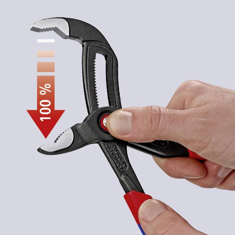 KNIPEX Wasserpumpenzange COBRA QUICKSET 250mm 50,8mm Öffnung 87 21 250 - 4003773072775