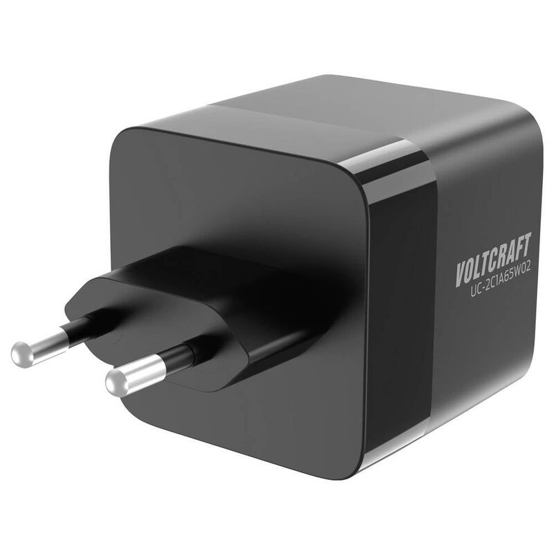 VOLTCRAFT USB Ladegerät Netzteil 65W 2x USB-C, USB-A Steckerladegerät Schwarz - 4064161342900