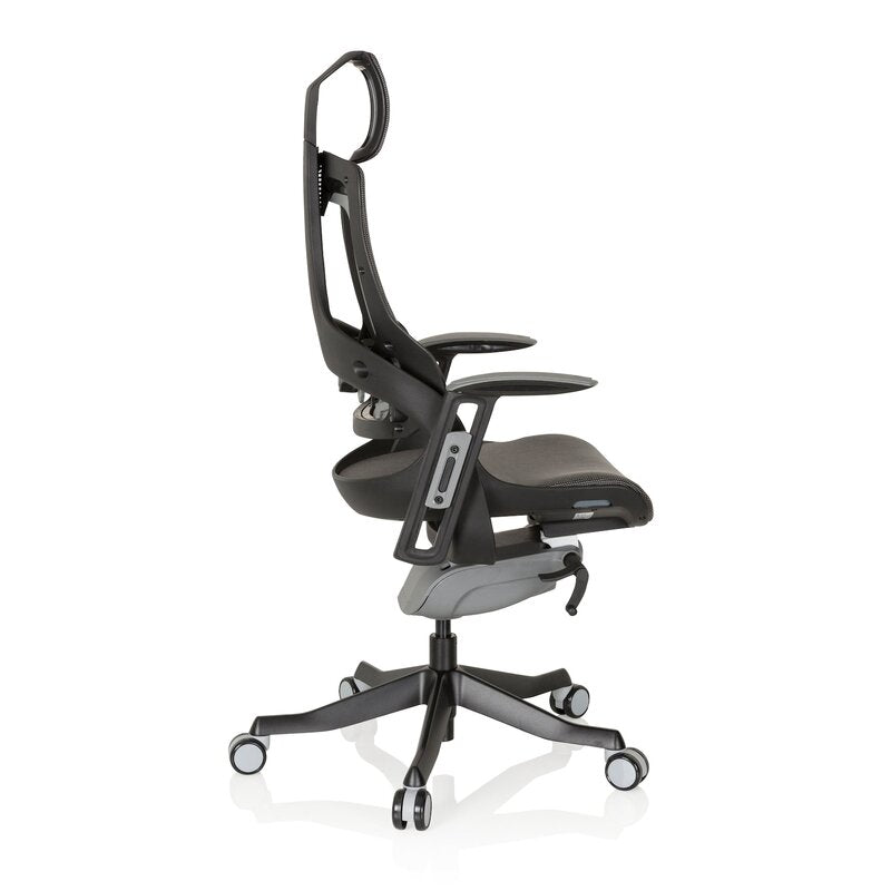 hjh OFFICE Bürostuhl SPEKTRE BLACK Netzstoff Armlehnen höhenverstellbar grau - 4251084667948