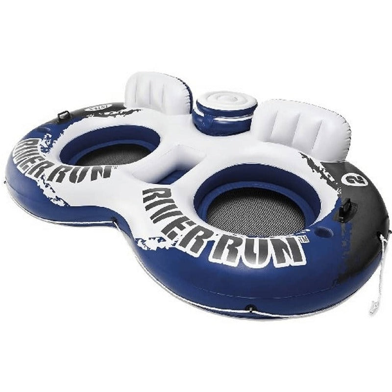 Intex Wasserreifen River Run II Schwimmring aufblasbar für 2 Personen mit Kühler - 6941057458373