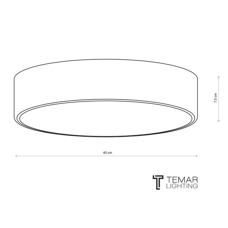 Deckenlampe Cleo 400 LED mit Sensor IP54 Ø40cm Leuchte weiß Lampe Deckenlampe - 5907623600066