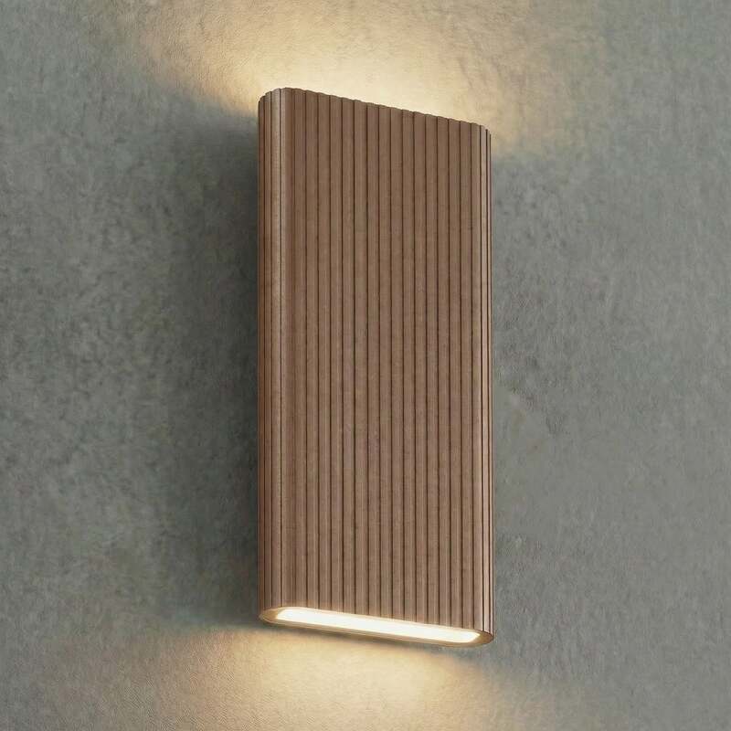 Lucande Außenwandleuchte LED Gartenleuchte Raija dimmbar dunkelbraun 40cm IP54 - 4255830911590