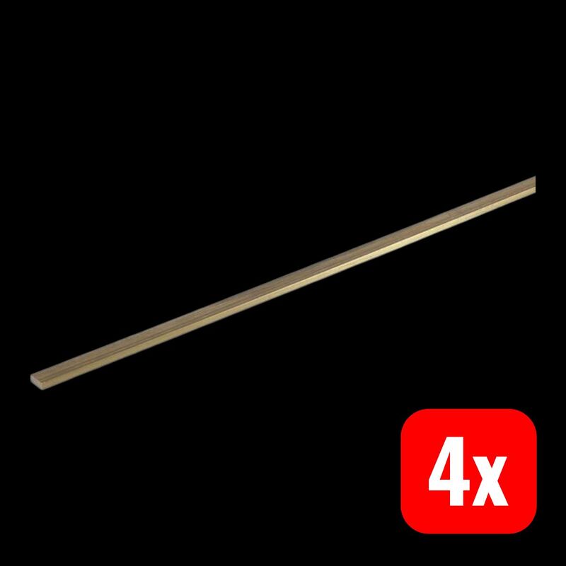 Reely Messing Profil Flach 500x8x4mm Heizkörper Handtuchheizkörper 1 Stück - 2050000083624