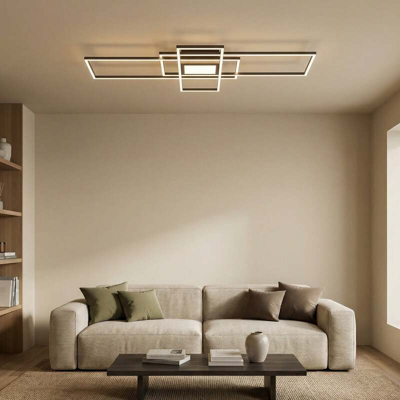 TRIO LIGHTING Deckenlampe LED dimmbar anthrazit 3000K-6500K 105x42cm Leuchte - 4017807449495
