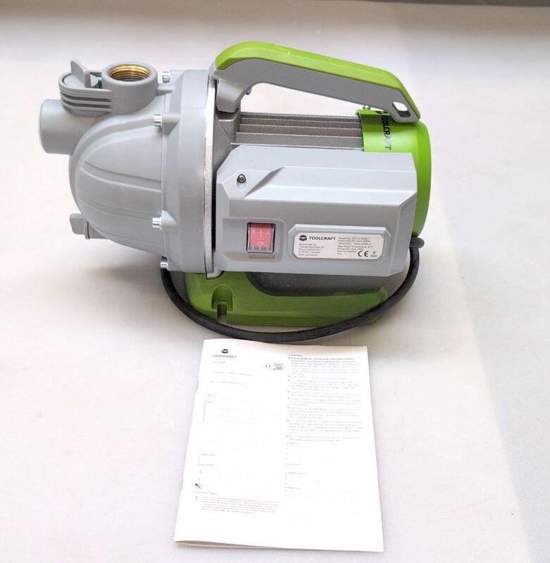TOOLCRAFT Gartenpumpe 800W 5000l/h Bewässerungspumpe Gartenwasserpumpe robust - 4064161310152