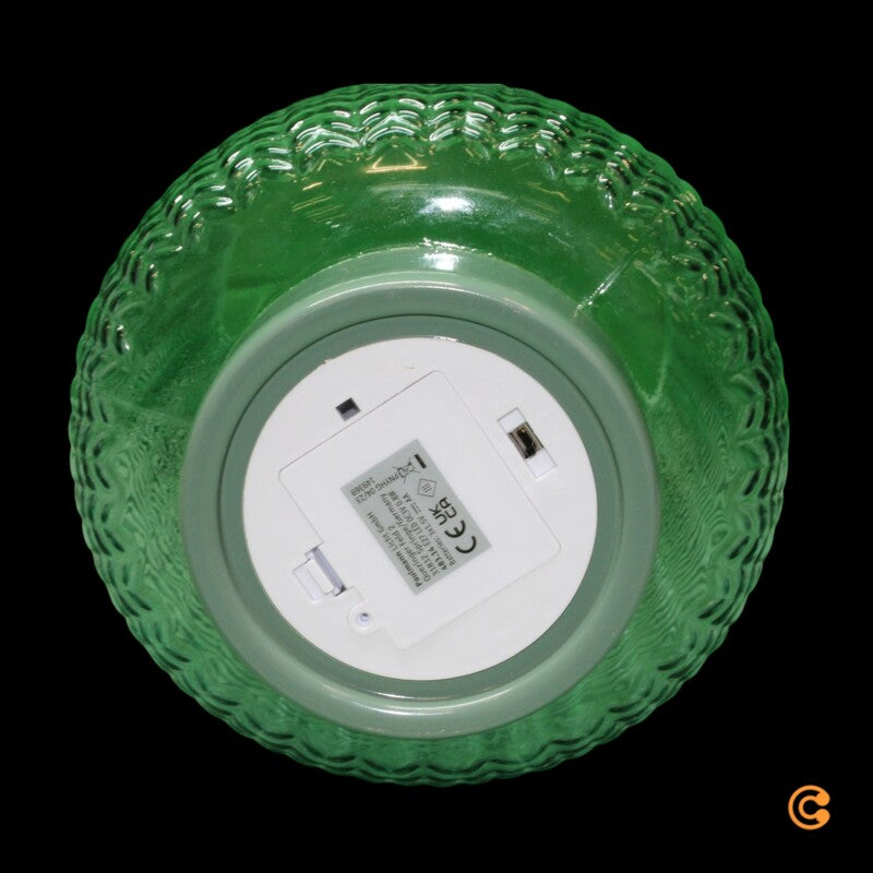 Pauleen Tischleuchte Lampe E27 LED türkis Metall Glas Batteriebetrieb Schalter - 4000870483145