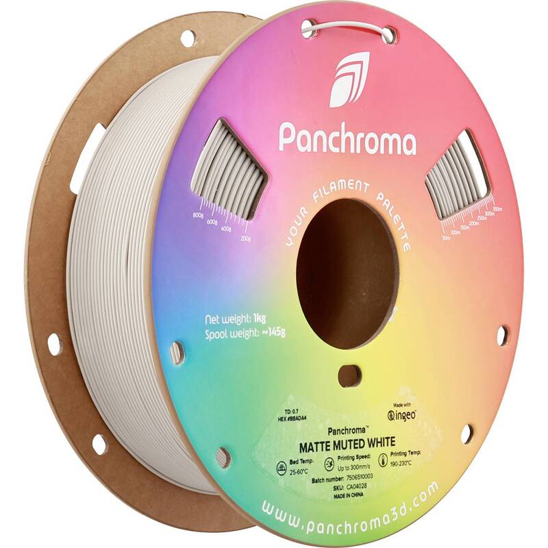 Polymaker Filament Panchroma Matte PLA 1,75mm 1000g Muted White Matt 3D Druck - 6938936715054