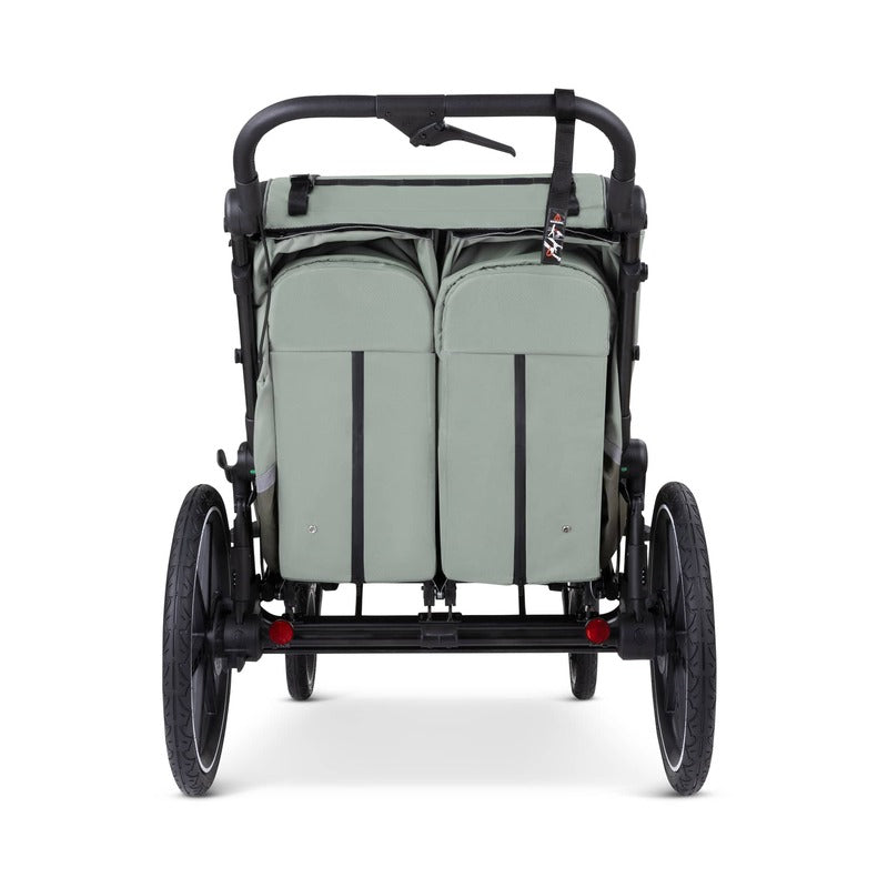 ABC Design Fahrradanhänger Tour 2 Zweisitzer Jogger-Modus Olive 5-Punkt-Gurt 79 - 4045875074738