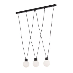 B-Ware Hängeleuchte Capri Pendelleuchte schwarz Glas Metall 3-flammig dimmbar G9 LED