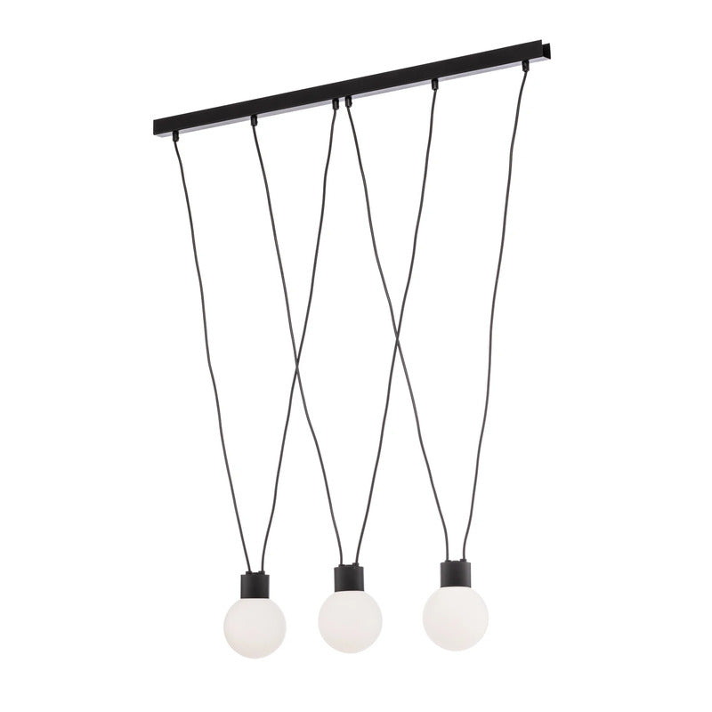 Hängeleuchte Capri Pendelleuchte schwarz Glas Metall 3-flammig dimmbar G9 LED - 5902693788188
