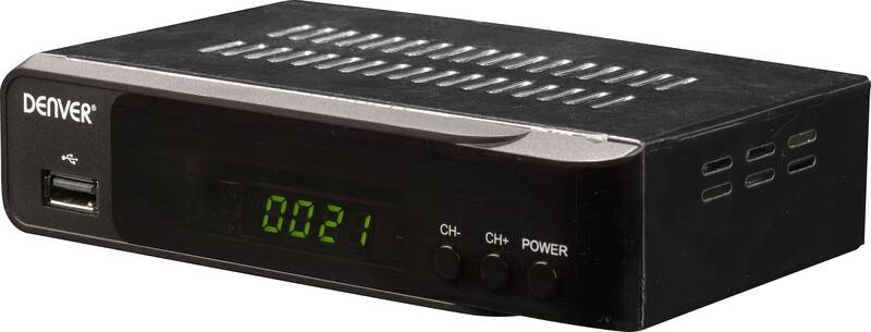 Denver DVBS-206HD HD SAT Receiver Front USB Empfang TV Multimedia Fernbedienung - 5706751051180