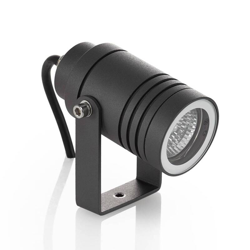 Lucande Außenstrahler Galina mit Erdspieß Spot-Light dunkelgrau 10 cm 2 STÜCK - 4251096556018